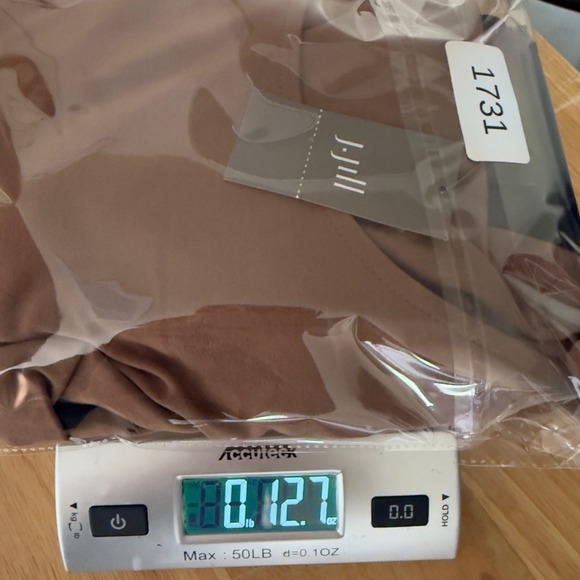 J. Jill Wearever Collection NWT Tunic Dress Colorblock Short Sleeve Brown size S - Picture 8 of 8